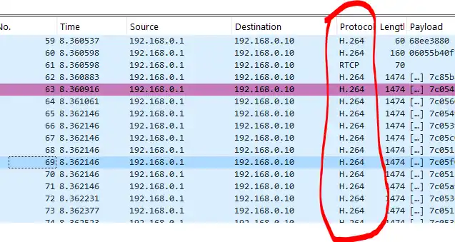 H.264 Protocol Recognition